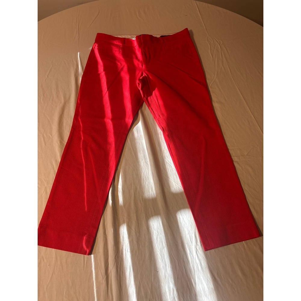 Banana Republic Sloan Pants Womens 10 Red Slim Fit Mid Rise Trousers